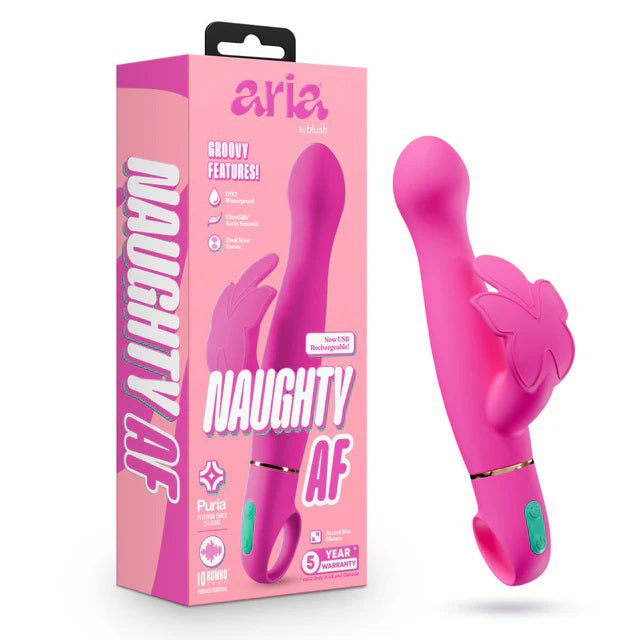 Naughty AF Dual Stim Rechargeable Vibrator