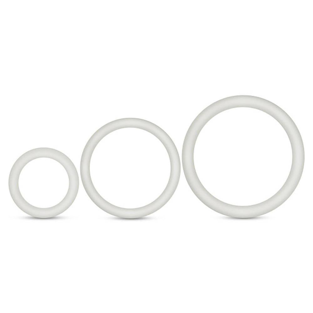 "Performance - Vs4 Pure Premium Silicone Cockring Set - White BL-370819"