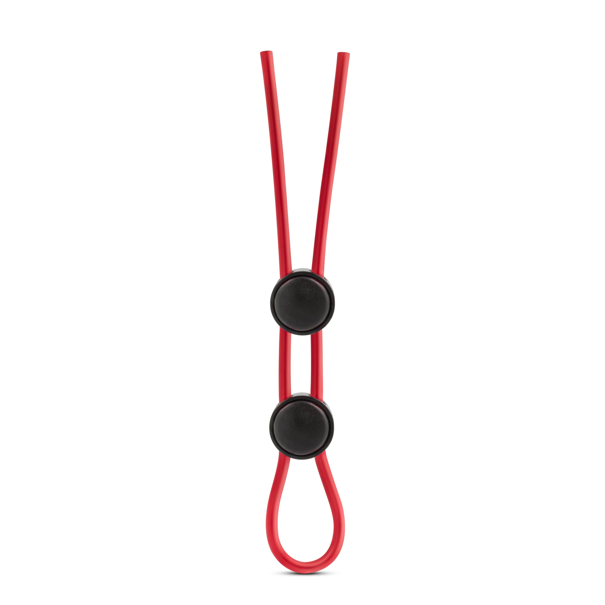 "Stay Hard - Silicone Double Loop Cock Ring - Red BL-32098"