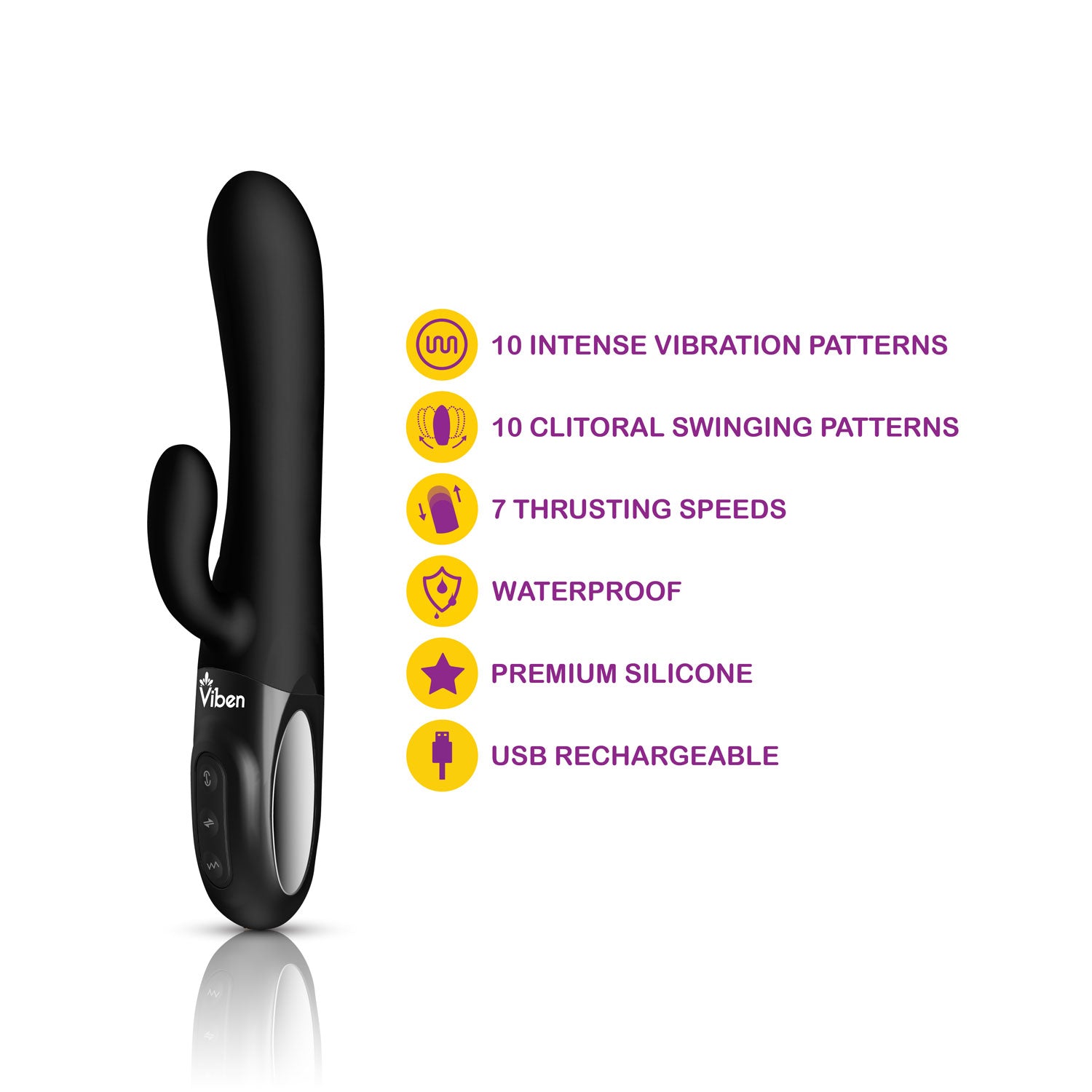 Hypnotic Thrusting Rabbit with Swinging Clitoral Stimulator