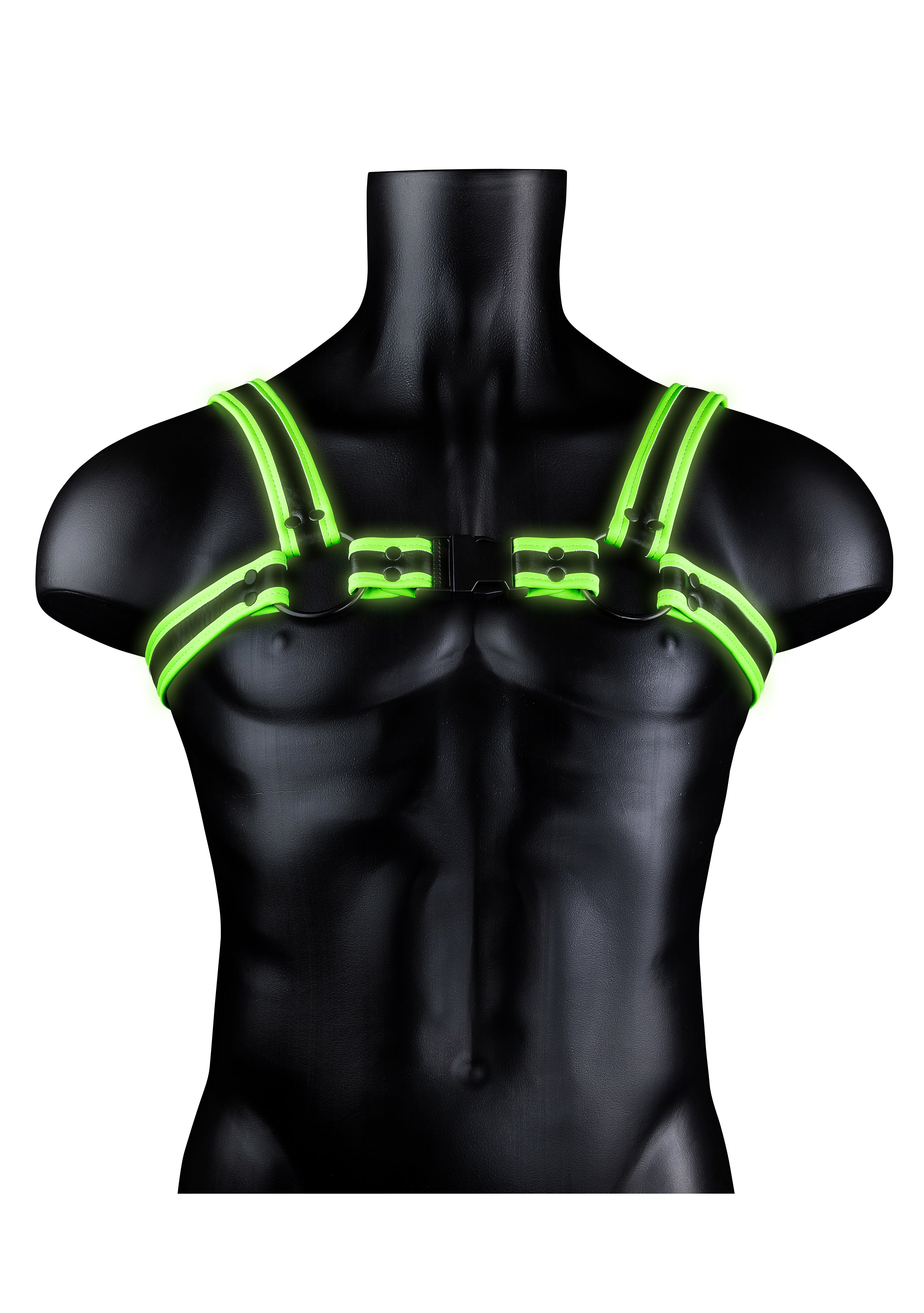 "Bonded Leather Buckle Harness - Small/medium - Glow in the Dark OU-OU773GLOSM"