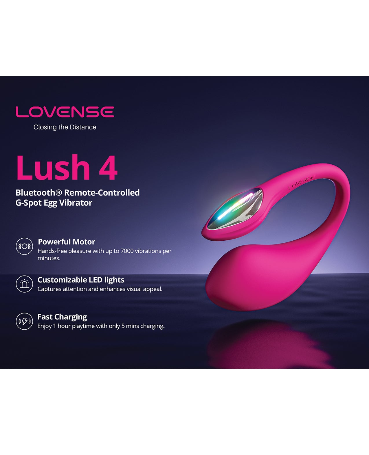 Lovense Lush 4.0 Bluetooth G-Spot Egg Camming Vibrator