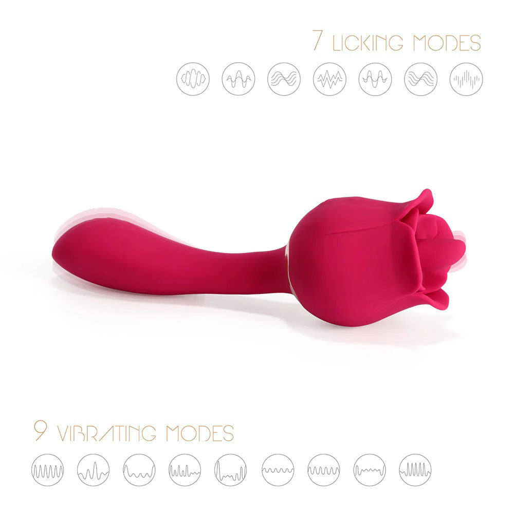 Rhea - the Rose Clit Licking Tongue Vibrator and G Spot Massager