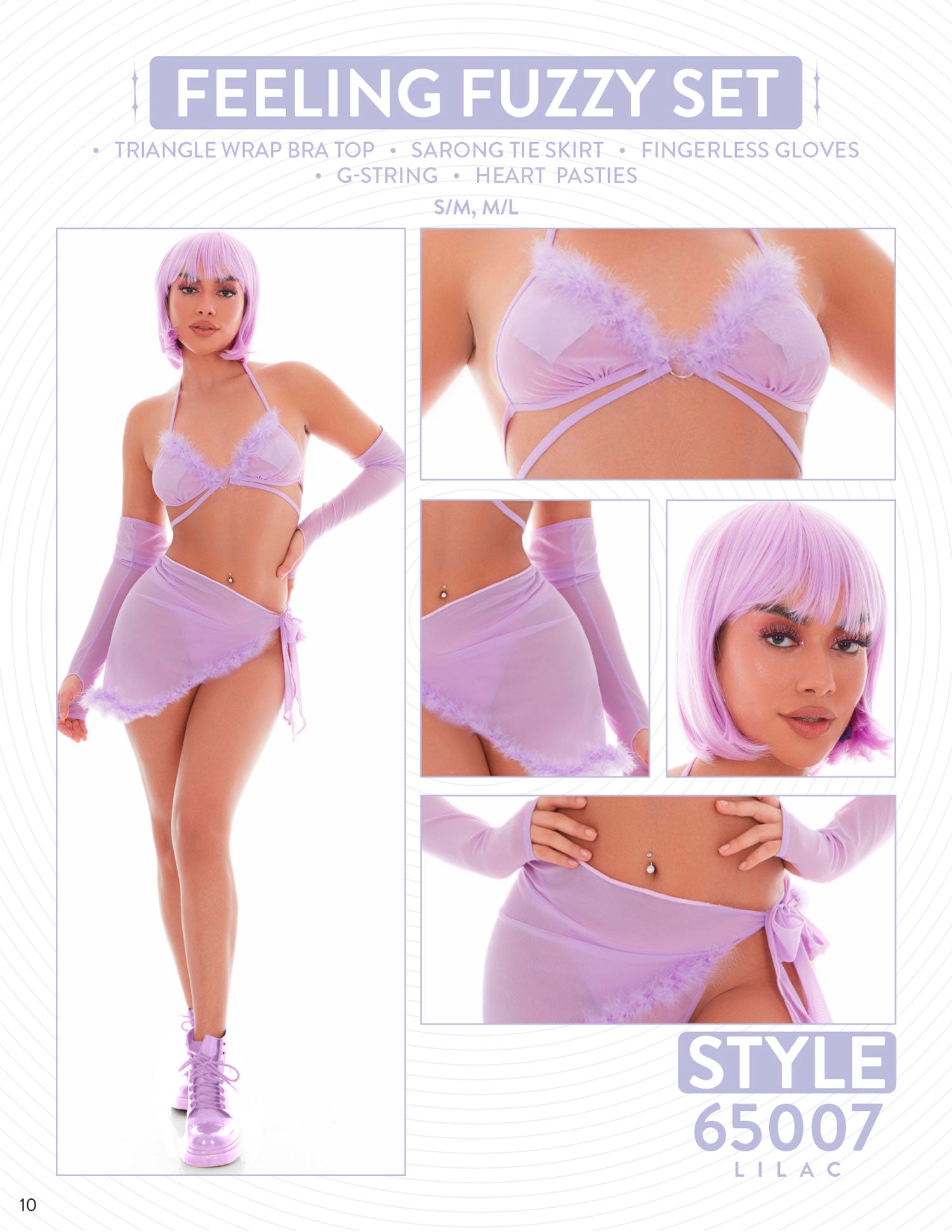 Feeling Fuzzy 5pc Set - Lilac