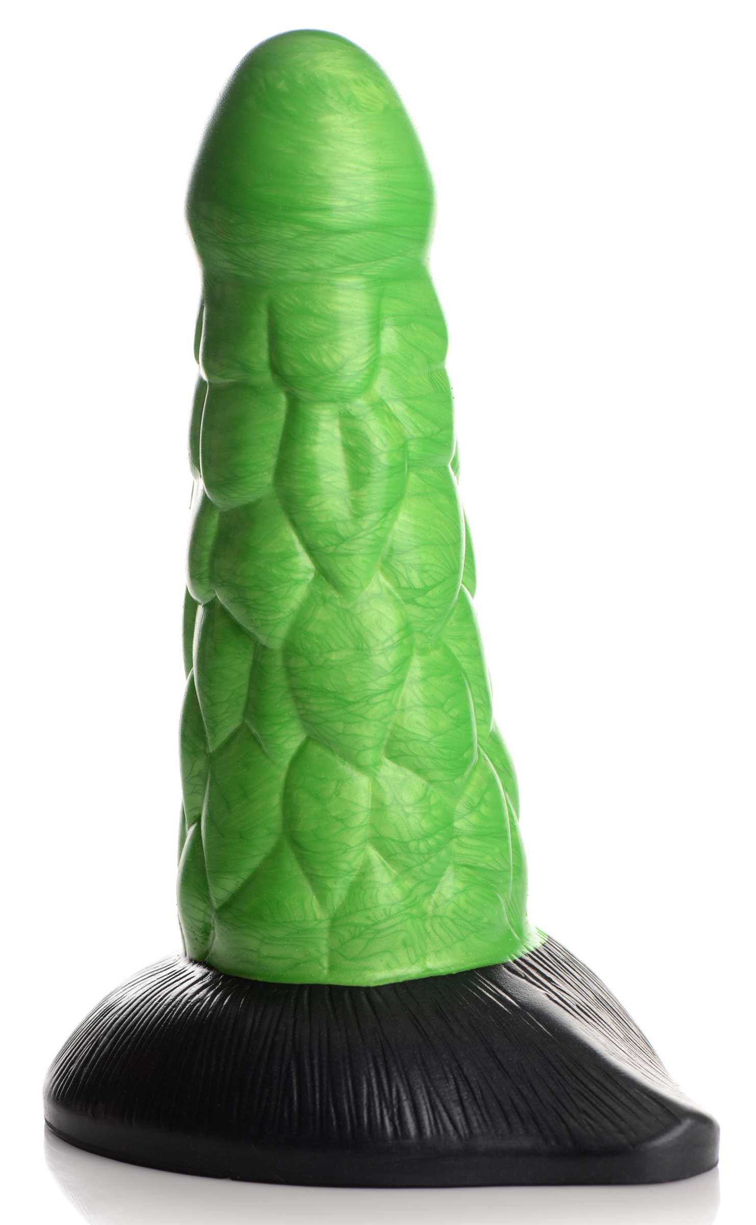 "Radioactive Reptile Thick Scaly Silicone Dildo - Green CC-AG872-GRN"