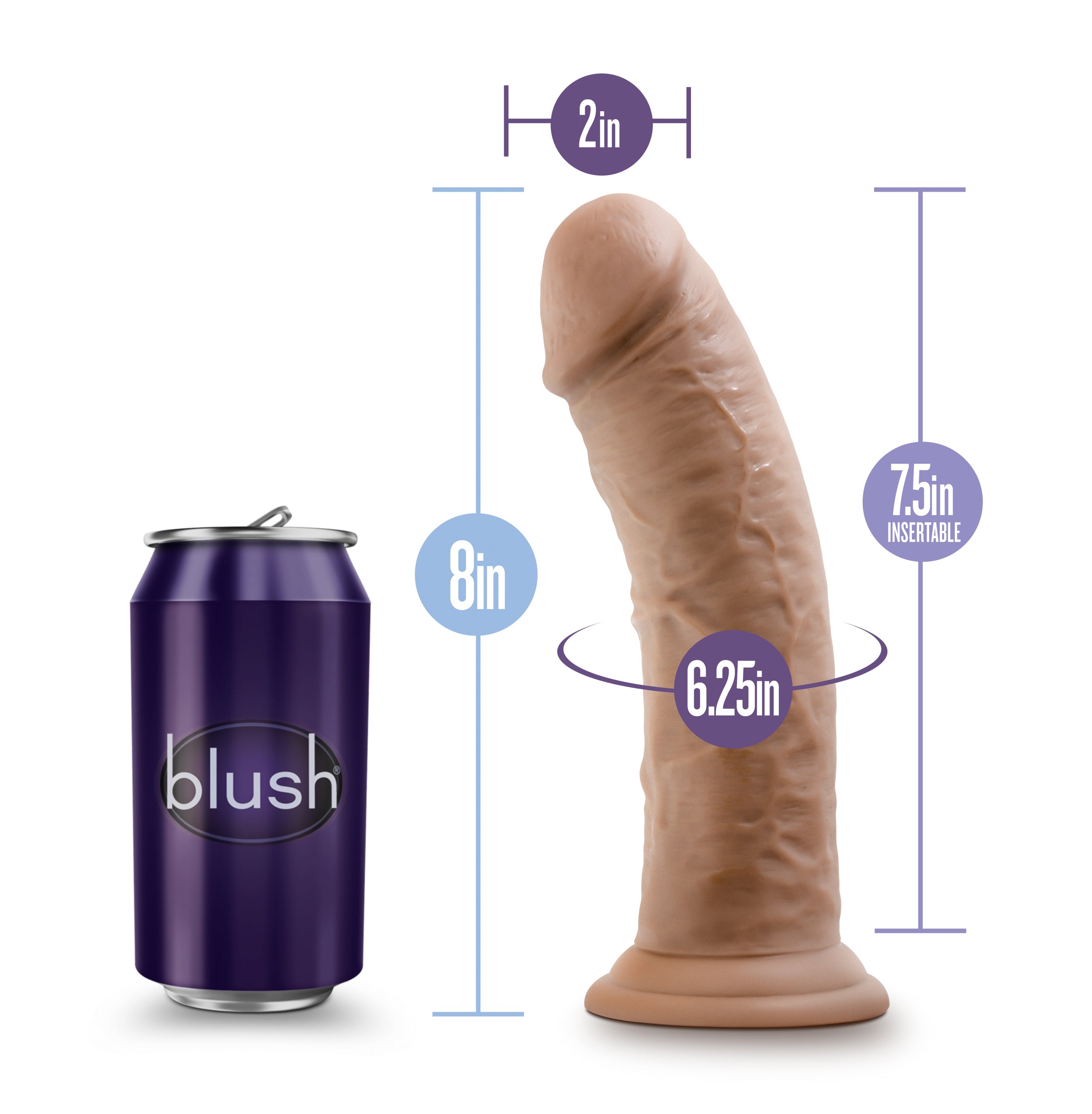 Mocha Bliss – 8 Inch Suction Dildo