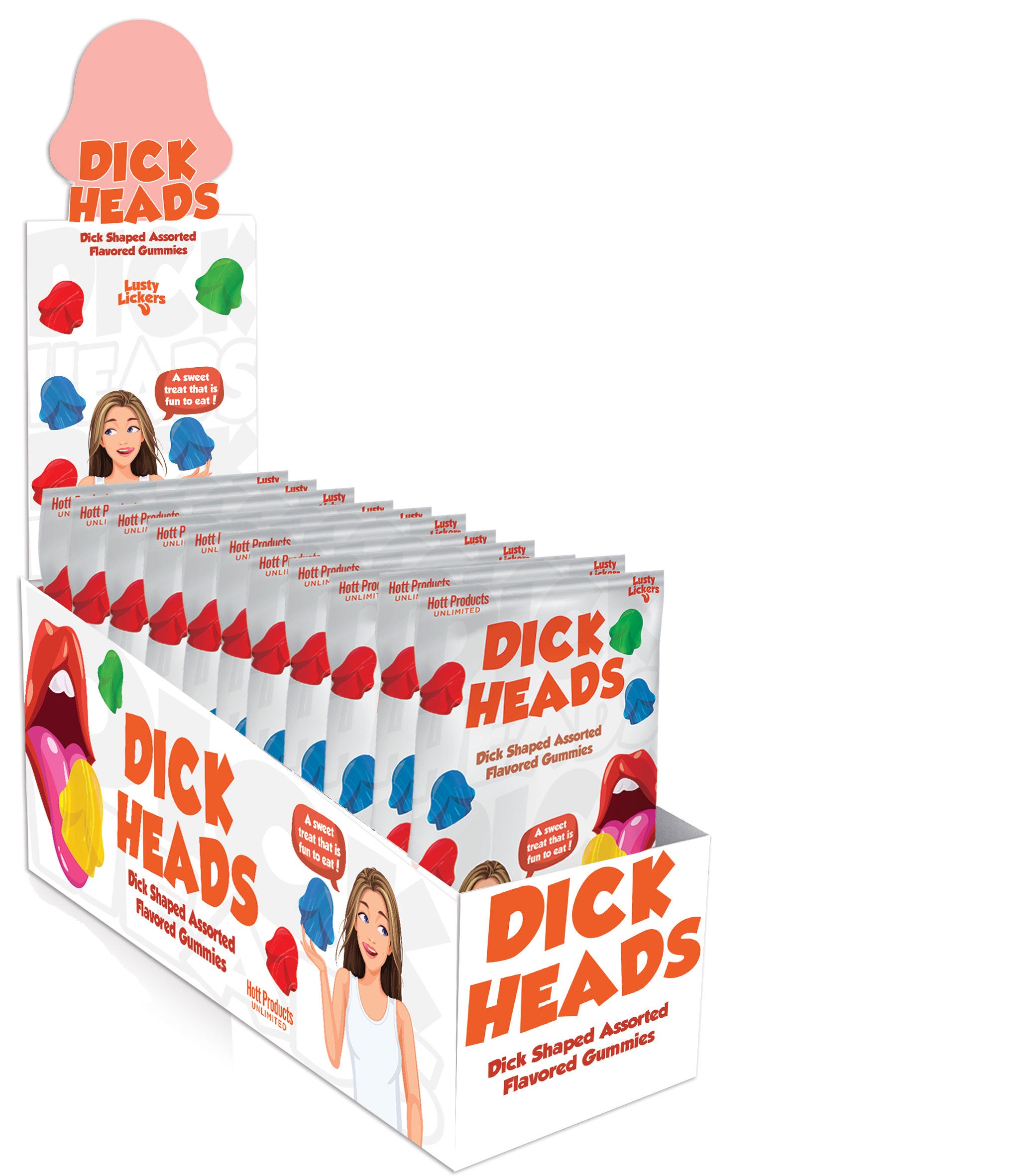 "Dick Heads Gummies - Dick Shaped Gummies - Assorted Flavors HTP3511-D"