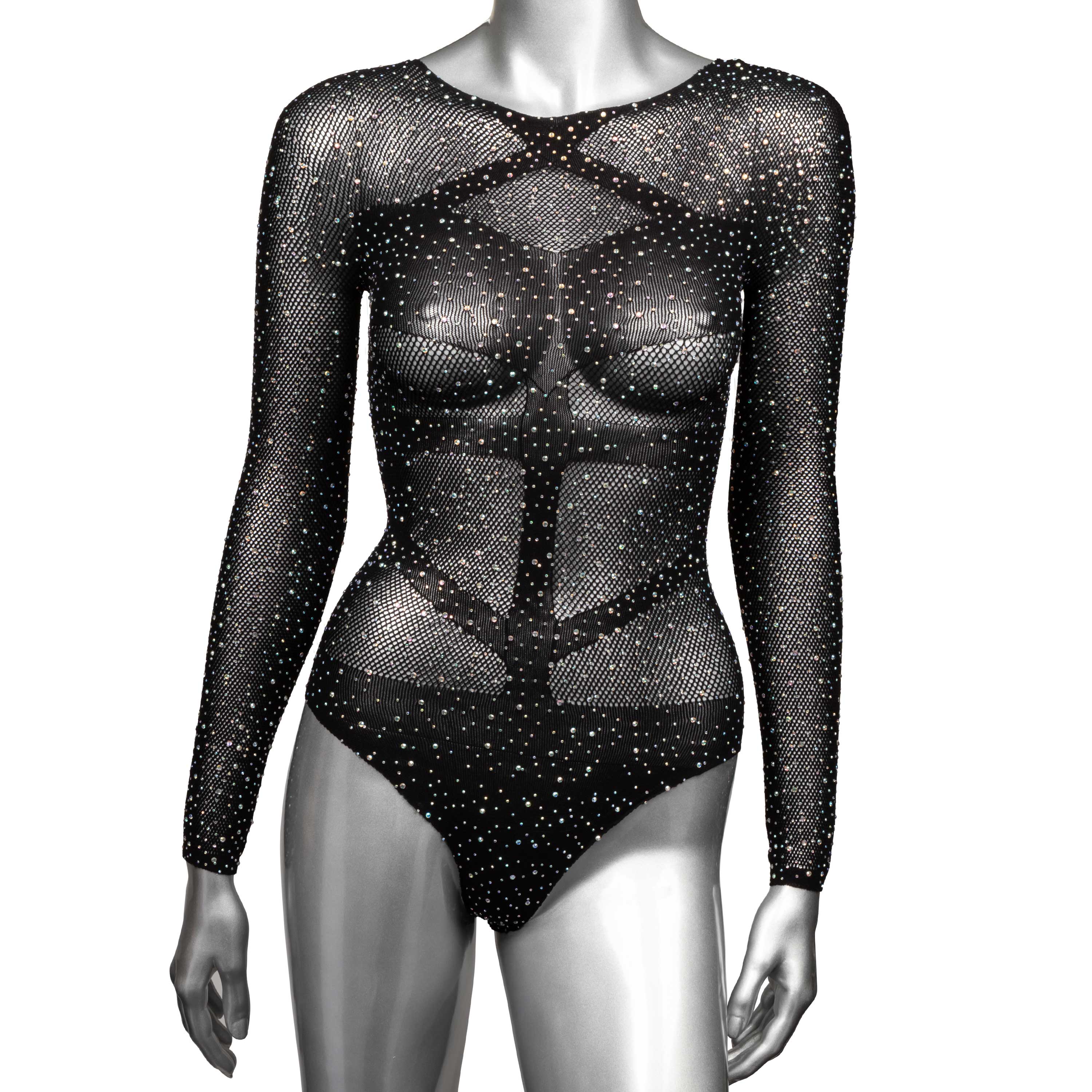 "Radiance Long Sleeve Body Suit - Queen - Black SE3002163"