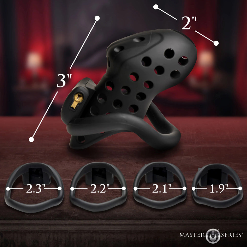 Lock Down Chastity Cage - Black