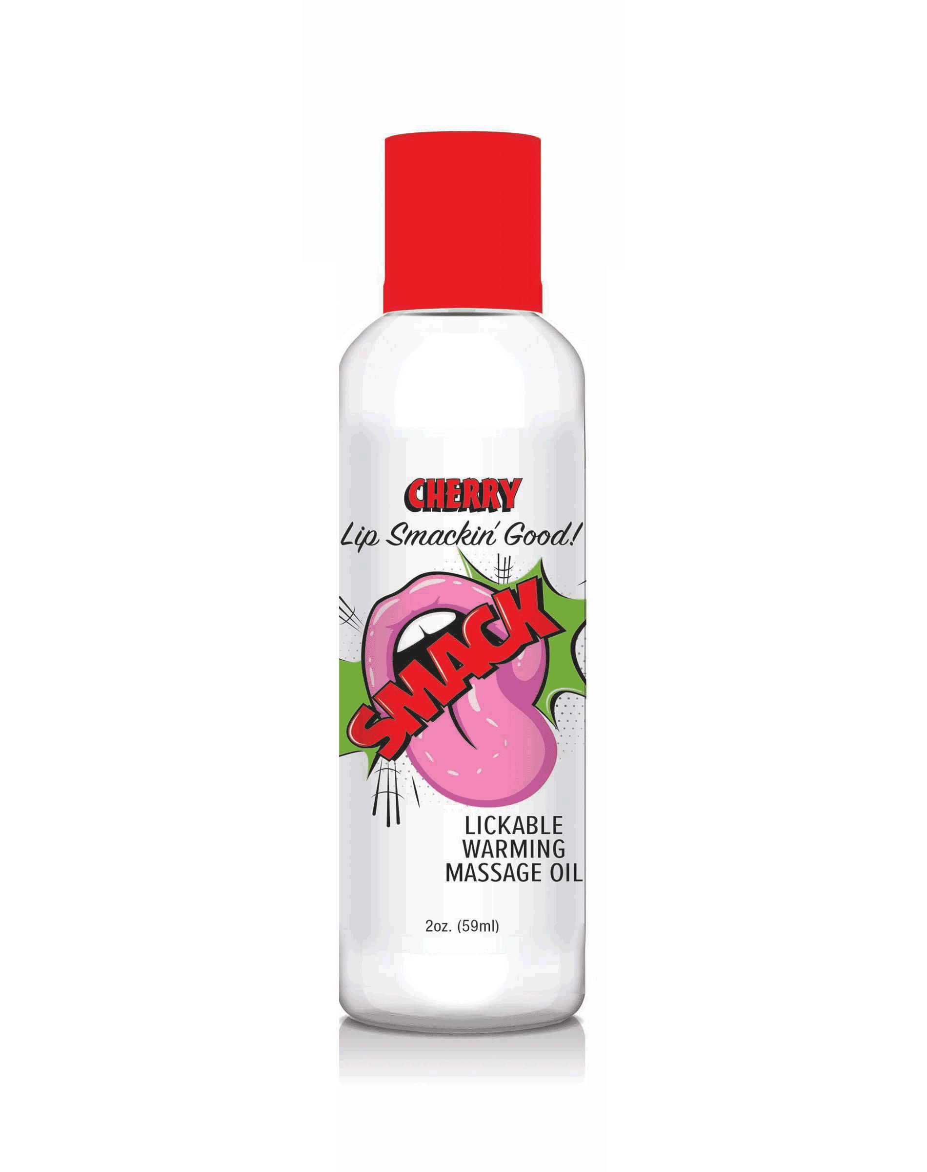 "Smack Warming and Lickable Massage Oil - Cherry 2 Oz LG-BT406"