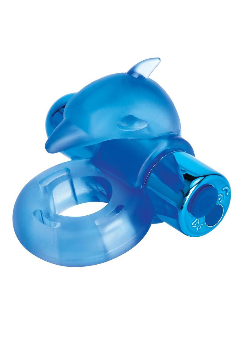 "Bodywand Rechargeable Dancing Dolphin Ring - Blue X-BW1507"