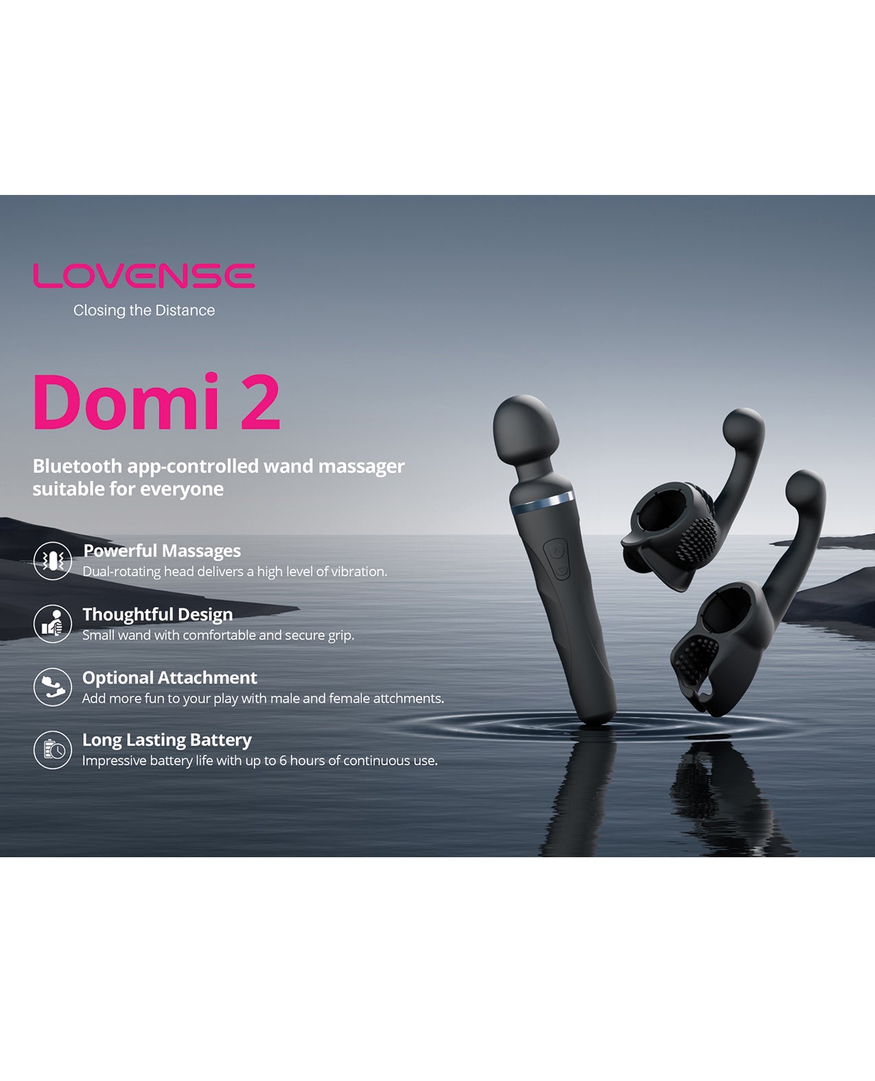 Lovense Domi 2 Flexible Rechargeable Mini Wand