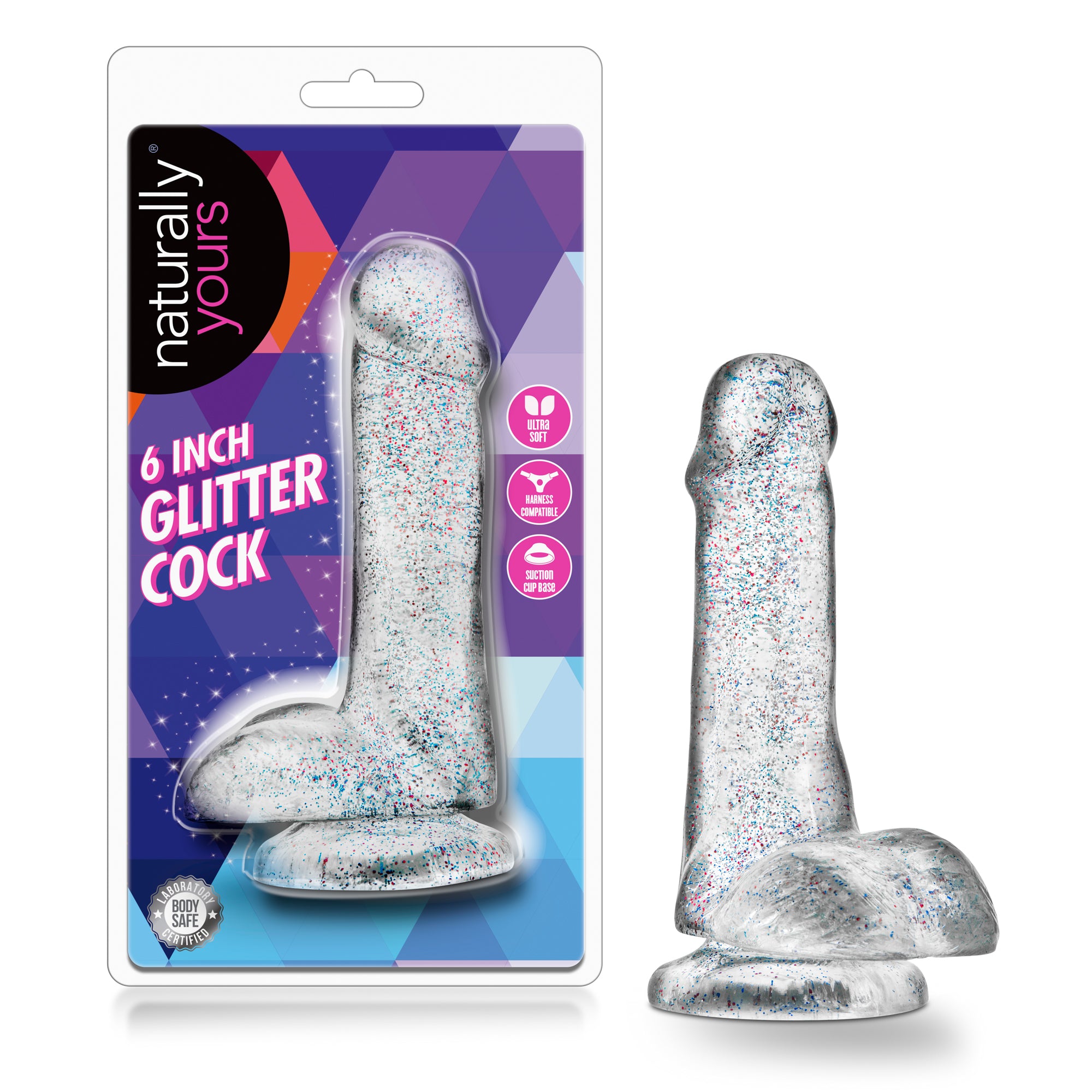 Naturally Yours 6 Inch Glitter Cock