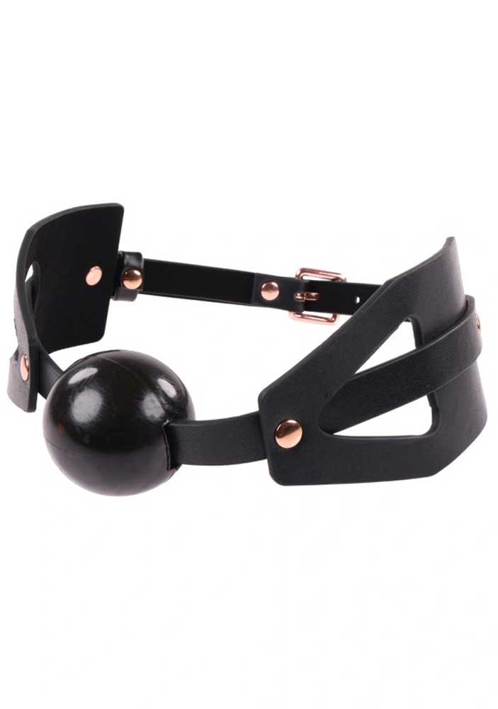 "Brat Ball Gag - Black / Rose Gold SS09842"
