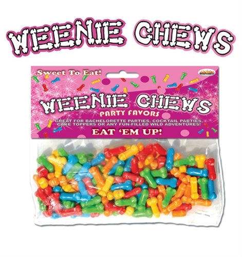 "Weenie Chews Multi Flavor Assorted Penis Shaped Candy - 125 Piece Bag HTP2120"