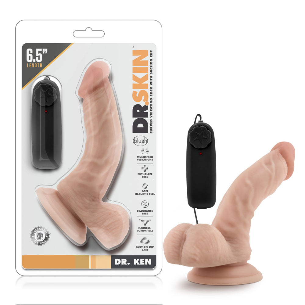 Dr. Skin - Dr. Ken - 6.5 Inch Vibrating Cock With Suction Cup