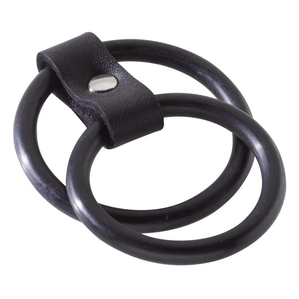 "Nitrile Dual Cock Ring - Black BSPL-06D-2"