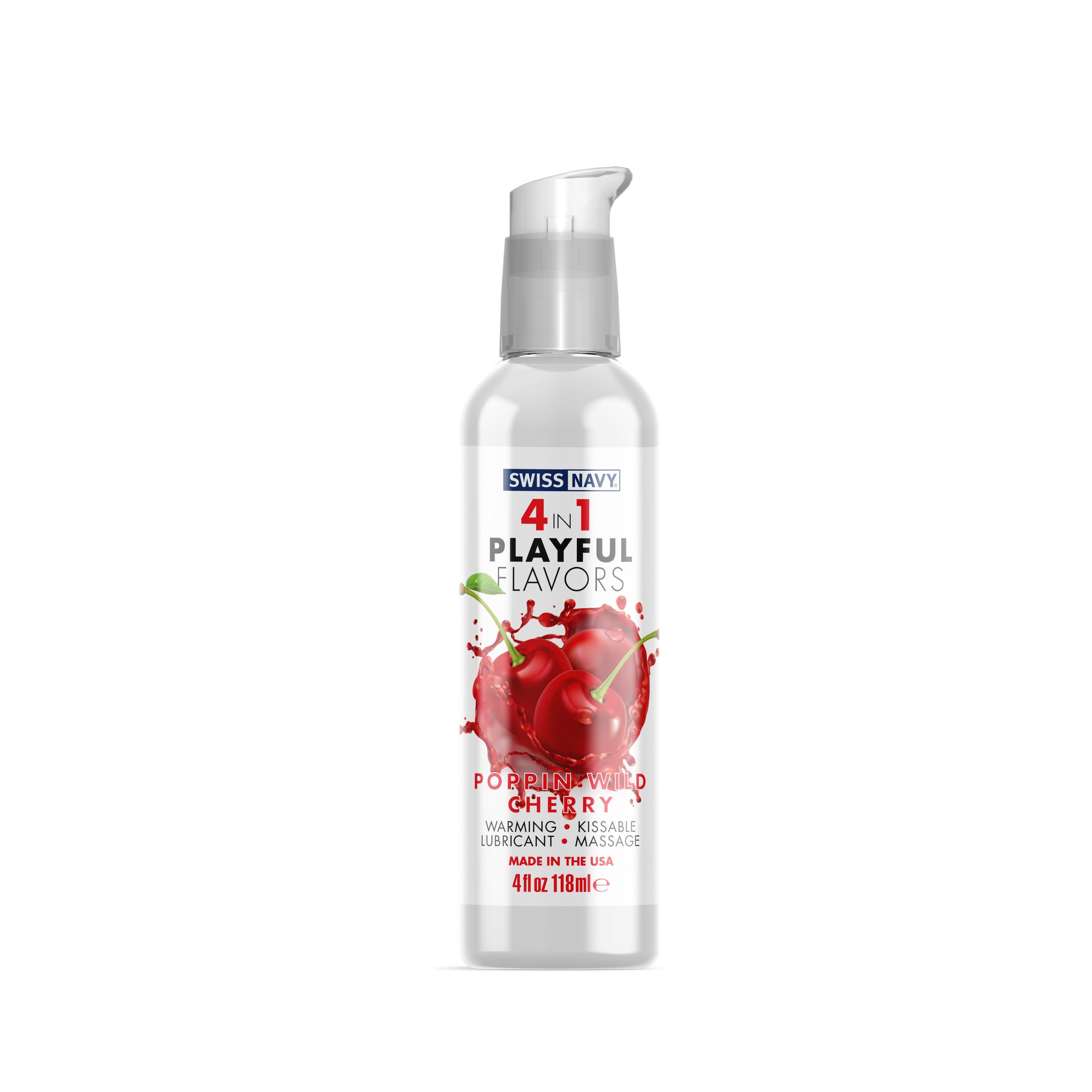 "Swiss Navy 4-in-1 Playful Flavors - Pop'n Wild Cherry - 4 Fl. Oz. MD-SN4N1FPWC4"