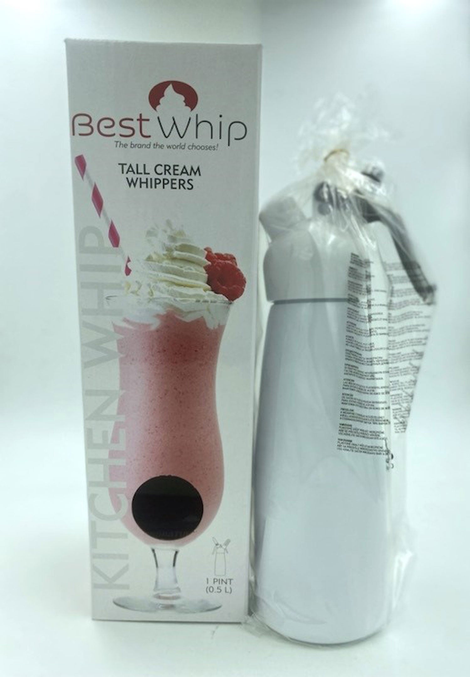 "Tall Cream Whipper 1 Pint - White JSM-KW50W"