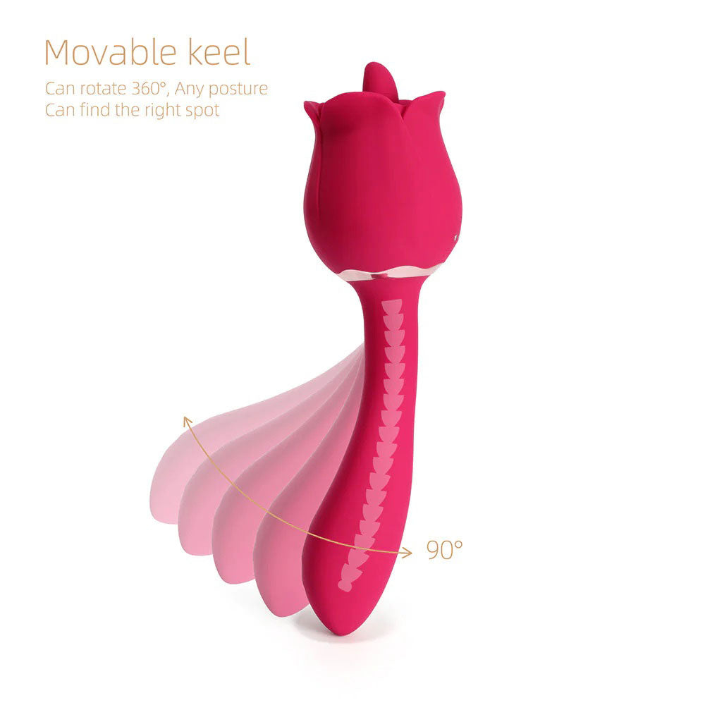Rhea - the Rose Clit Licking Tongue Vibrator and G Spot Massager